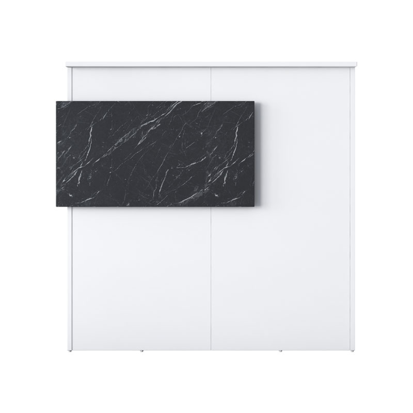 Reception Desk Triana Pakoworld Melamine White Black Marble X X Cm