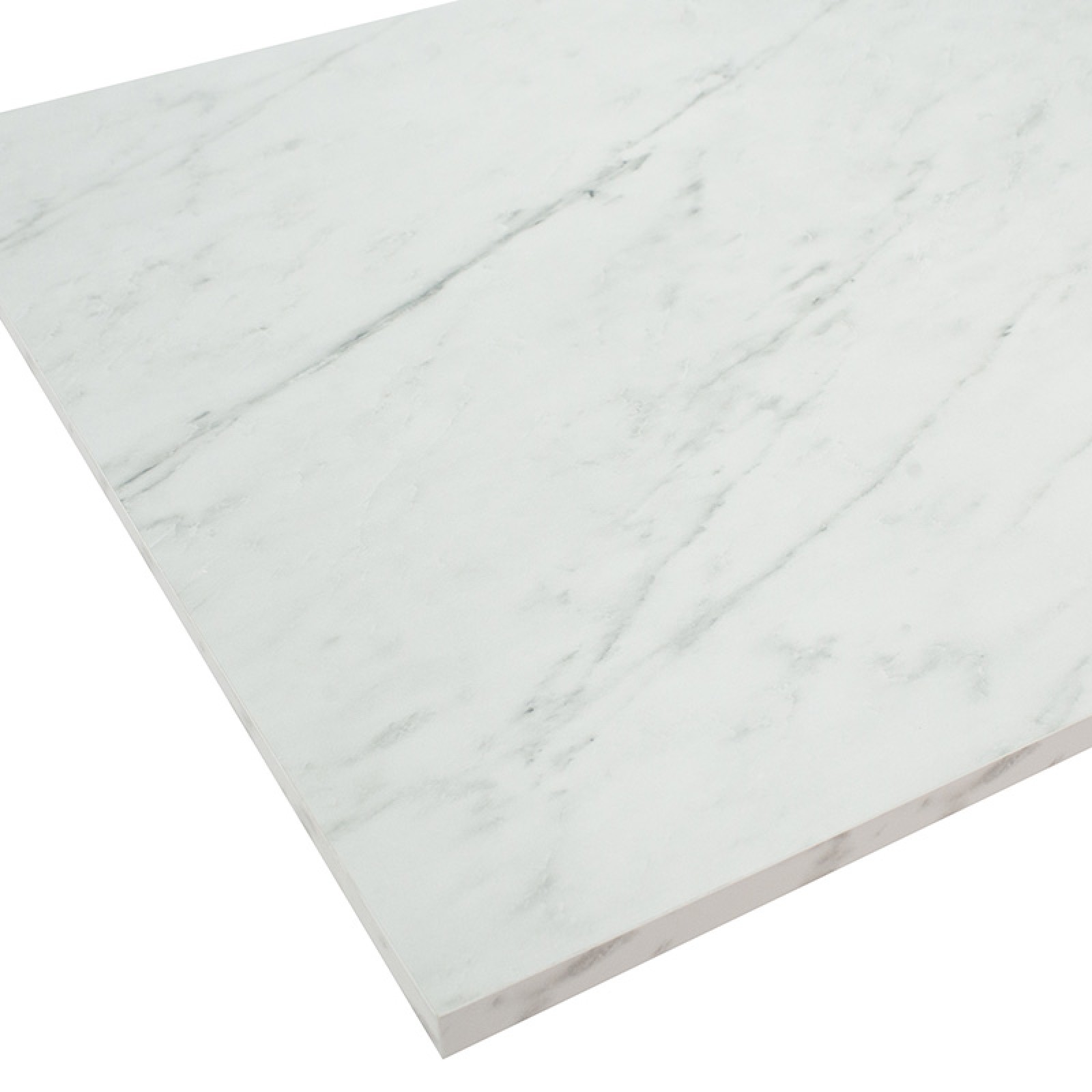 Table Alarick Pakoworld White Marble White Leg 160x90x76cm