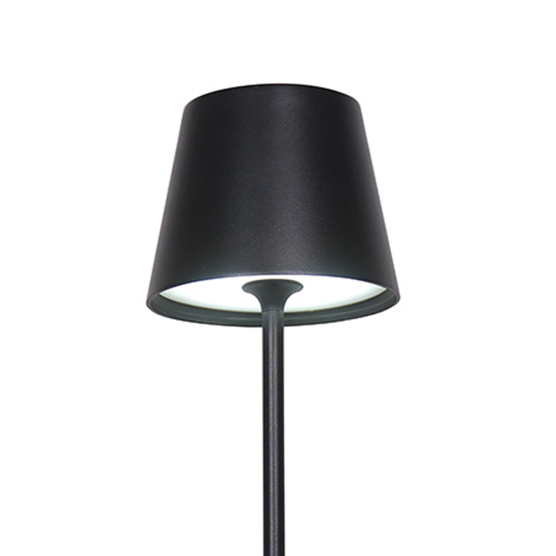 Brave pakoworld LED touch table lamp rechargeable black D10x35cm