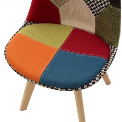 Chair Gaston pakoworld fabric multicolor patchwork