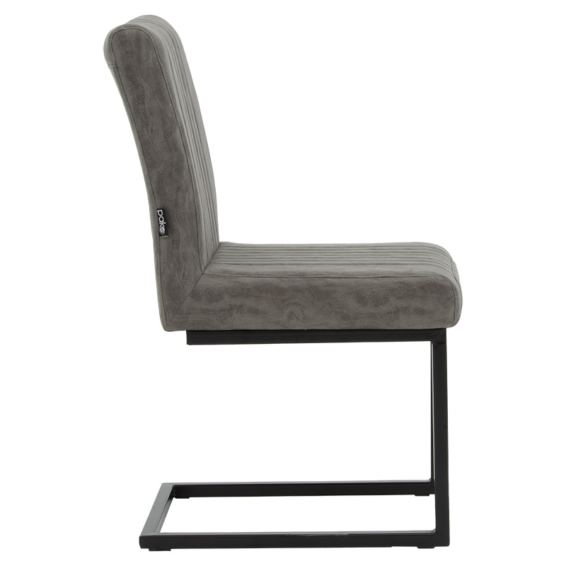 Chair Maclean pakoworld fabric grey-black base