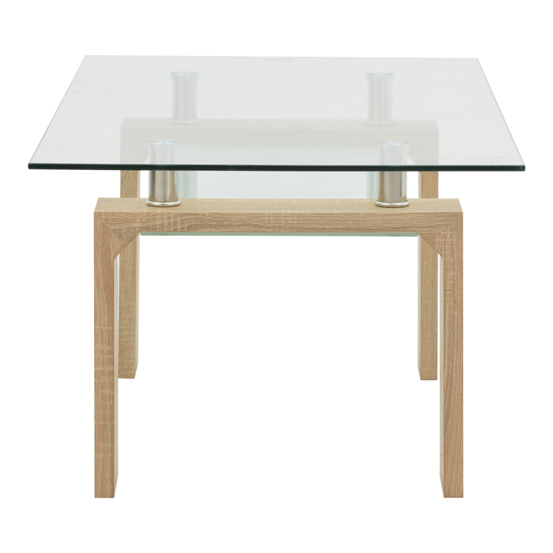 Table Vrocho pakoworld natural wood-glass 110x60x45cm