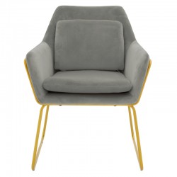 Armchair Mira pakoworld grey-golden 65x69x86cm