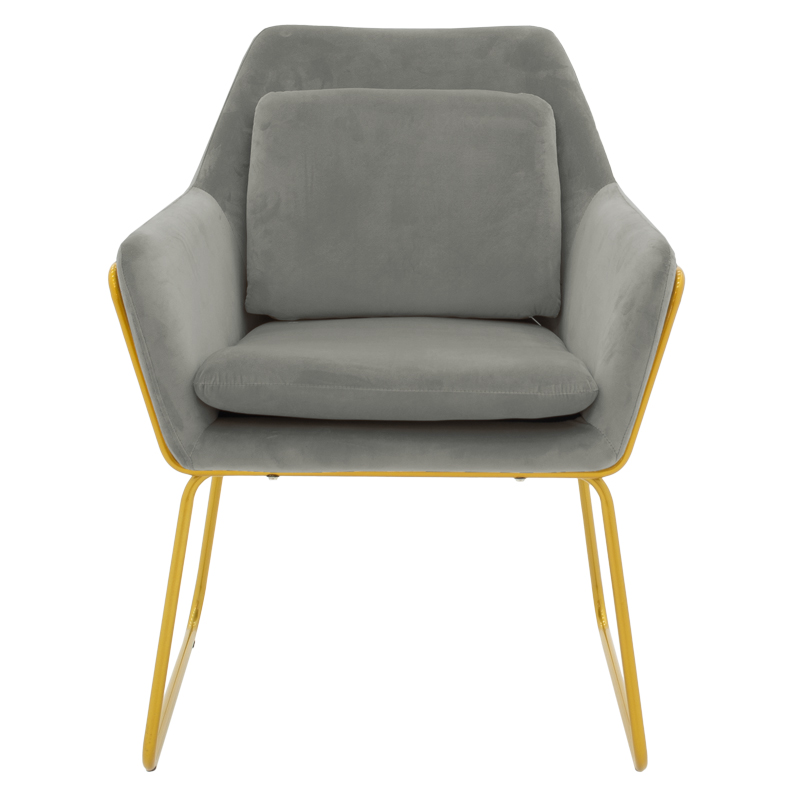 Armchair Mira pakoworld grey-golden 65x69x86cm