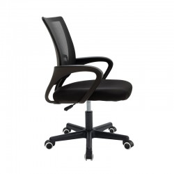 Berto II pakoworld office chair with mesh fabric in black shade 57.5x54.5x81-91cm