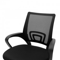 Berto II pakoworld office chair with mesh fabric in black shade 57.5x54.5x81-91cm