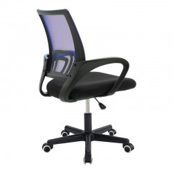 Berto II pakoworld office chair with mesh fabric in blue-black shade 57.5x54.5x81-91cm