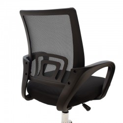 Berto II pakoworld office chair recline with mesh fabric in black shade 57.5x54.5x81-91cm