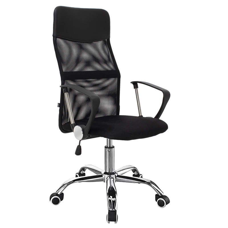 Office chair Joel II pakoworld fabric mesh in black shade 61x59x109.5-123cm