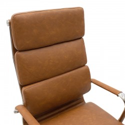 Manager office chair Tokyo pakoworld with pu brown tabac antique colour