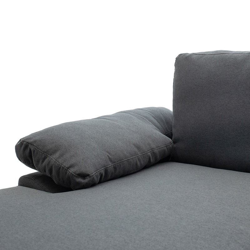 Corner sofa Cohen pakoworld with right corner fabric dark grey fabric 240x159x83cm