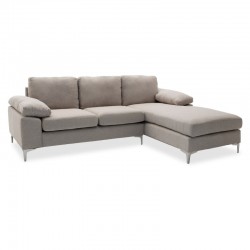 Corner sofa Cohen pakoworld with left corner fabric beige fabric 240x159x83cm