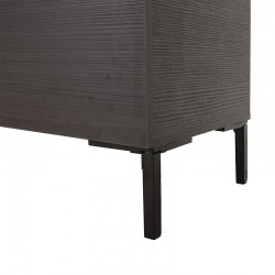 Calliope pakoworld TV cabinet in wenge-black marble color 180x44x57cm