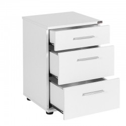 Elegance pakoworld bedside table with 3 drawers in white 40x39x57cm