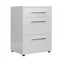 Elegance pakoworld bedside table with 3 drawers in white 40x39x57cm