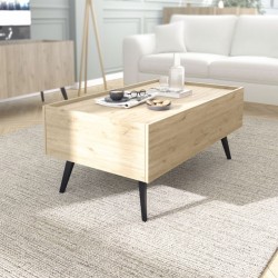 Coffee table with drawerTema pakoworld in oak shade 103x60x44cm