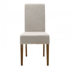 Chair Ditta pakoworld with grey fabric - wooden legs walnut