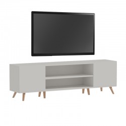 TV cabinet Icarus pakoworld melamine white-natural 150x32x46cm