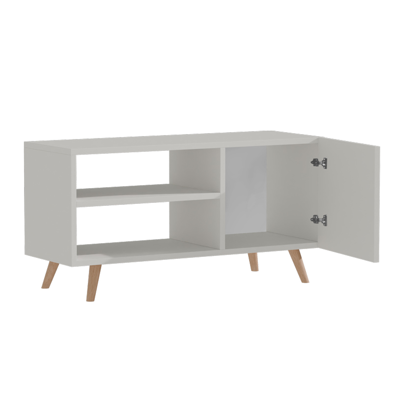 TV cabinet Orianne pakoworld melamine white-natural 90x32x46cm