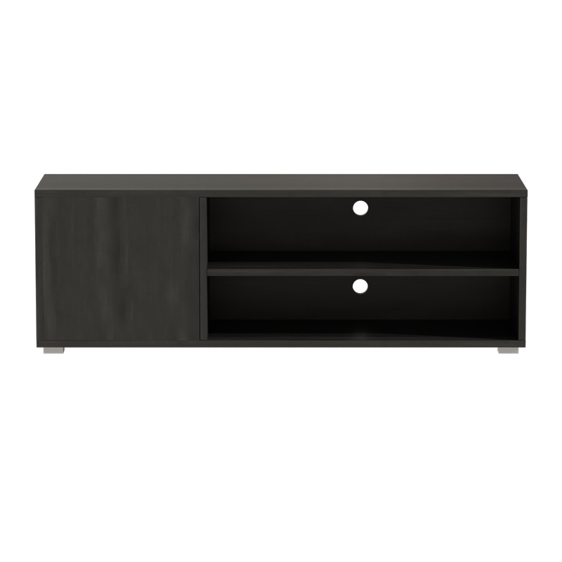 TV cabinet Ellon pakoworld melamine black 120x40x41cm