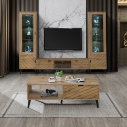 TV cabinet Thelma pakoworld sonoma melamine 150x40x41.6cm