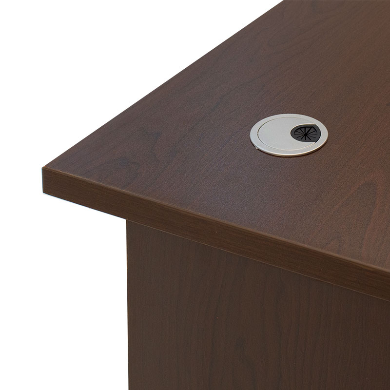 Commerical desk Amazon pakoworld walnut 180x75x75cm
