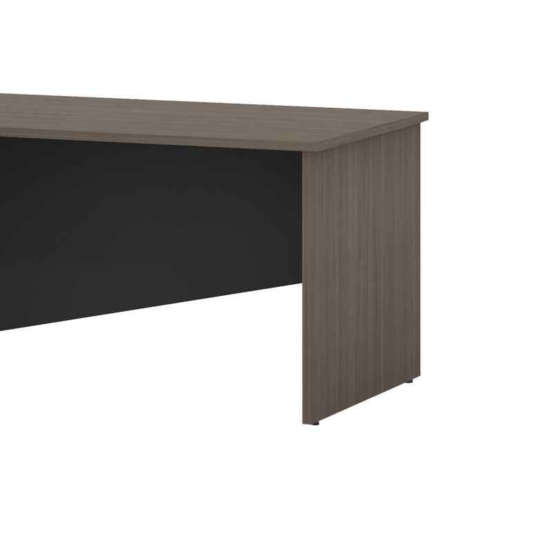Work desk professional left corner Denith pakoworld charcoal-walnut 220x180x75cm