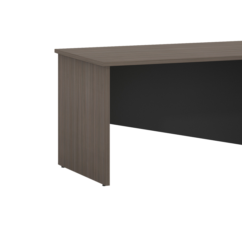 Work desk professional right corner Denith pakoworld charcoal-walnut 220x180x75cm