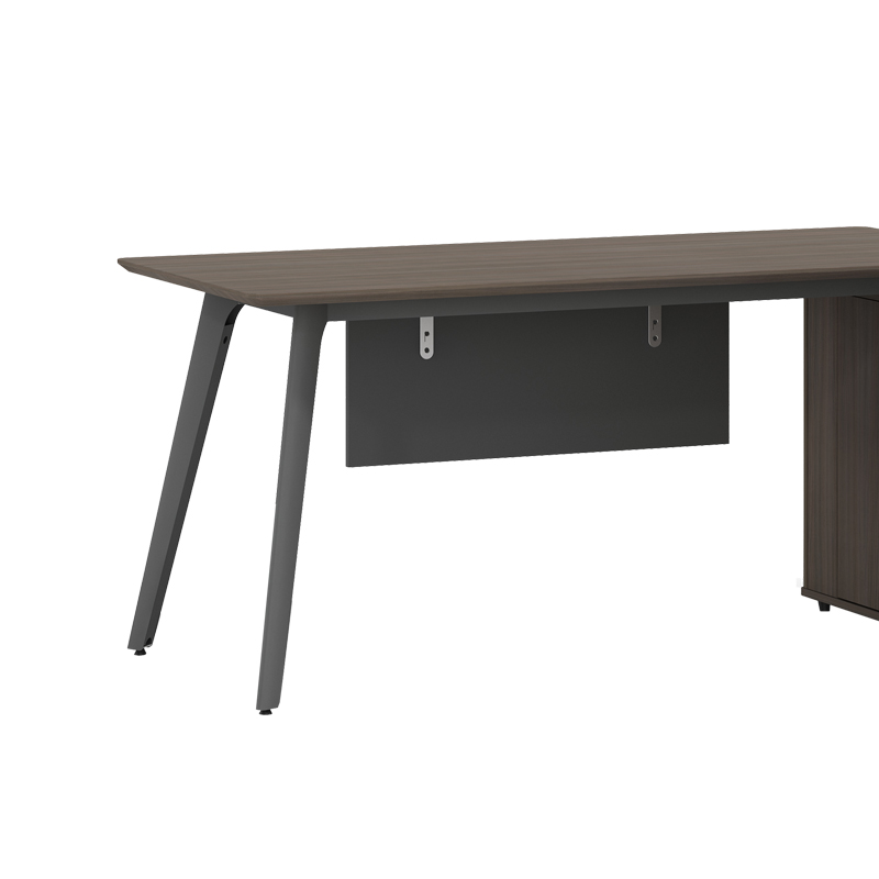 Work reversible desk professional Denith pakoworld charcoal-walnut 200x160x75cm