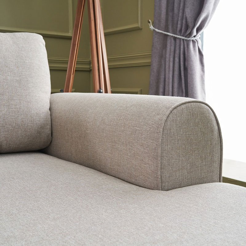 Versatile corner sofa-bed PWF-0534 pakoworld cream fabric 300x202x78cm