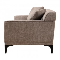 3 seater sofa PWF-0566 pakoworld fabric beige-brown 212x69x86cm