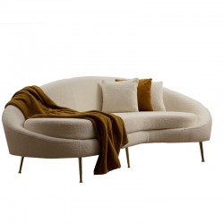 3 seater sofa PWF-0589 pakoworld fabric cream 255x120x85cm