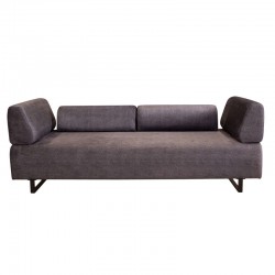 Sofa bed PWF-0595 pakoworld 3 seater fabric anthracite 220x90x80cm