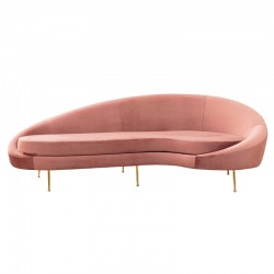 3 seater sofa PWF-0574 pakoworld left corner fabric pink 255x120x85cm