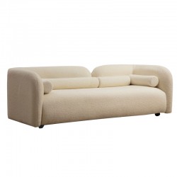 3 seater sofa Tranquil pakoworld fabric boucle cream 228x90x74cm