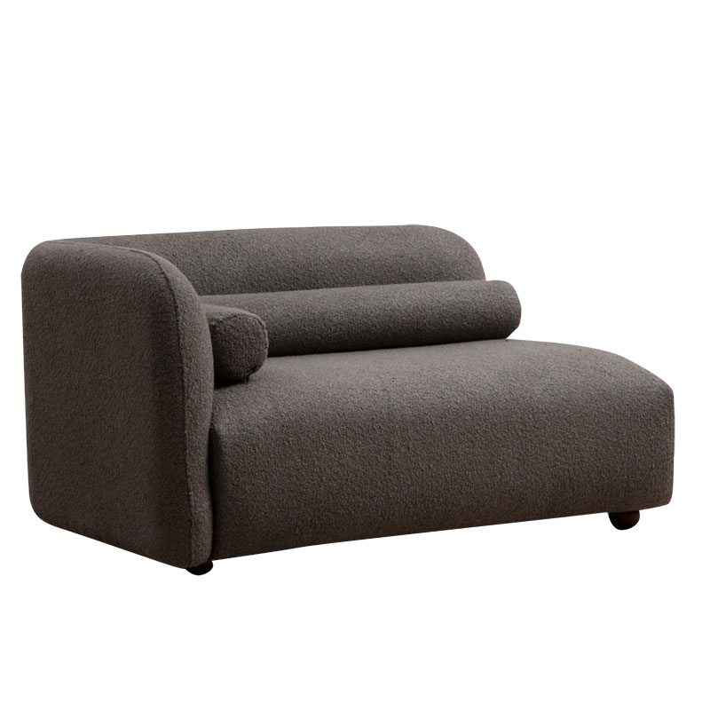 3 seater sofa Tranquil  pakoworld fabric boucle grey 228x90x74cm