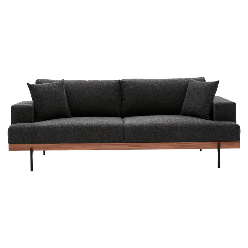 3-seater sofa PWF-0620 dark grey fabric 227x94x76cm