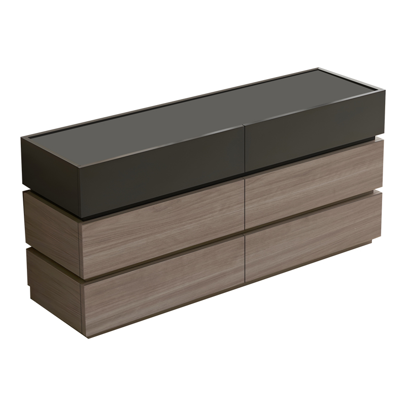 Sonlen pakoworld chest of drawers in anthracite-sonoma shade 120x40x72cm