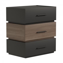 Sonlen pakoworld mdf bedside table in sonoma-charcoal shade 60x40x66cm