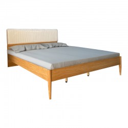 Double bed Akva pakoworld mdf in natural color 150x200cm