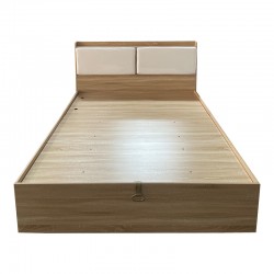 Double bed Akvare pakoworld mdf in natural color 150x200cm