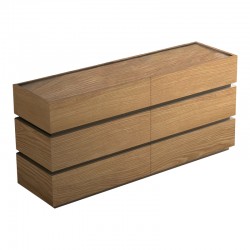 Sonlen pakoworld mdf chest of drawers in oak shade 120x40x72cm