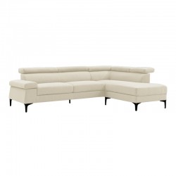 Right corner sofa Gracious pakoworld beige fabric 257x178x86cm
