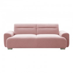 3-seater sofabed Harmonious pakoworld pink teddy fabric 223x42x114cm