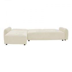 Corner sofa Inspired pakoworld reversible fabric beige 293x142x80cm