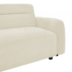Corner sofa Inspired pakoworld reversible fabric beige 293x142x80cm