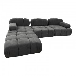 3-seater sofa Hypnotic I pakoworld fabric in grey color 294x98x76cm