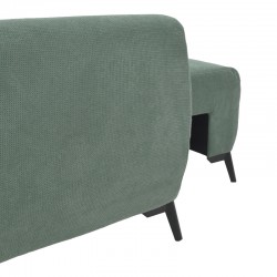 Three-seater sofabed with storage Settee Pakoworld fabric in mint color 286x204x93cm