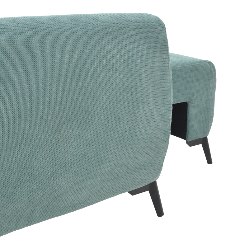 Three-seater sofabed with storage Settee Pakoworld fabric in blue color 286x204x93cm