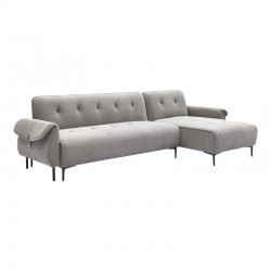 Three-seater reversible sofa bed Nuavid pakoworld gray fabric 304x145x83cm